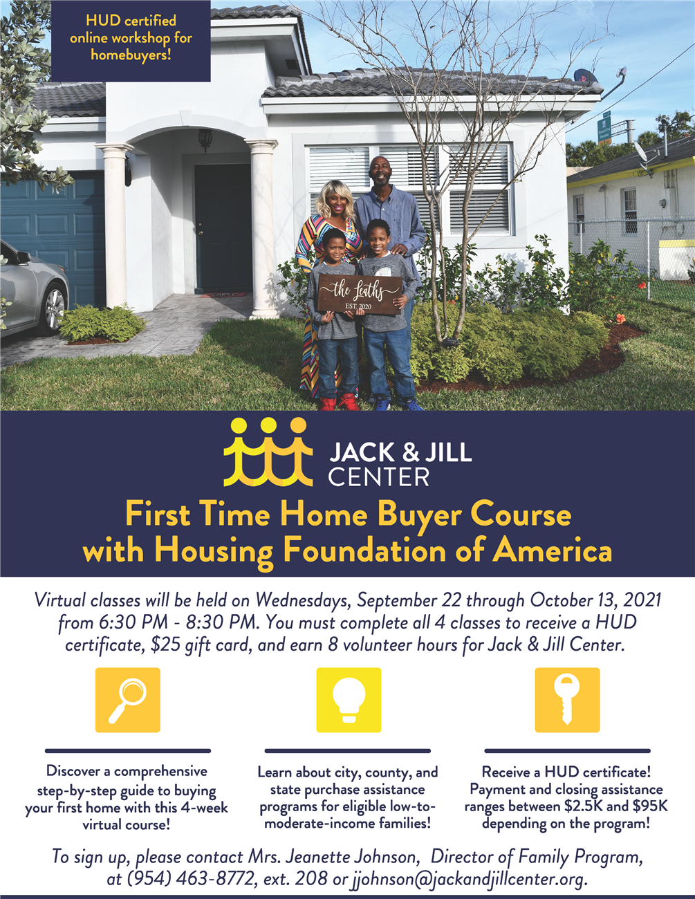 HUD Certified VIDEO CONFERENCE Homebuyer with the Jack & Jill